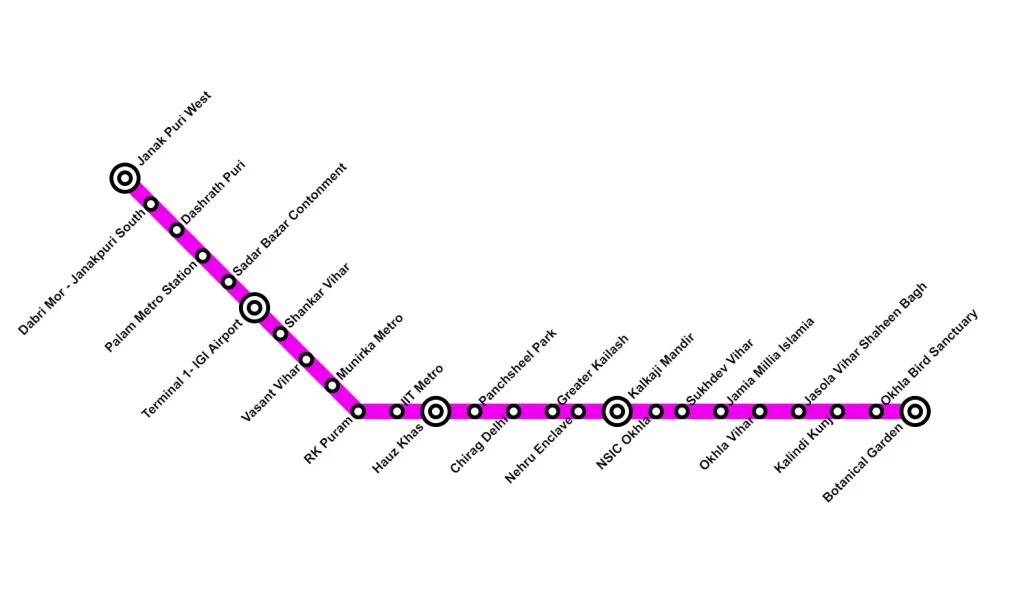 magenta-line-delhi-metro-map