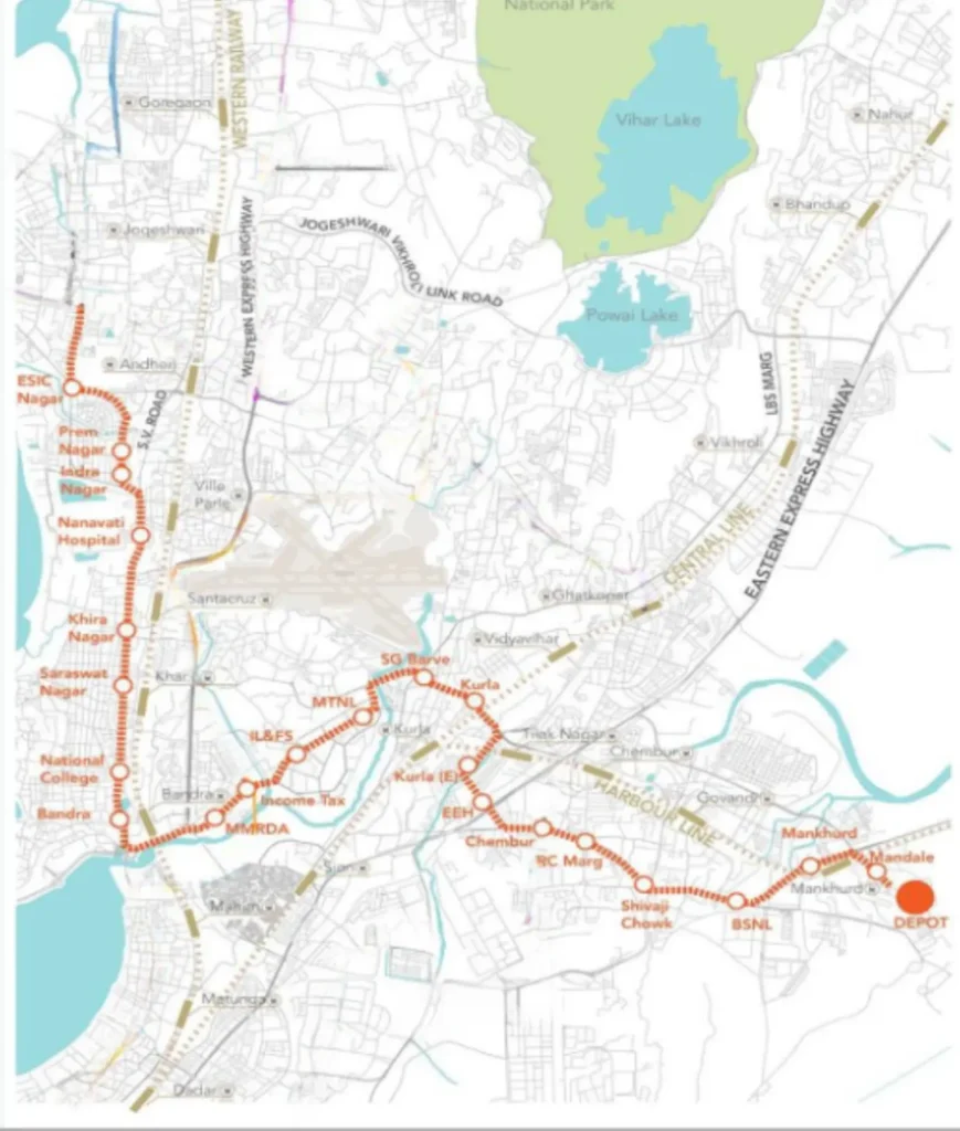 Line 2B Mumbai Metro Route Map